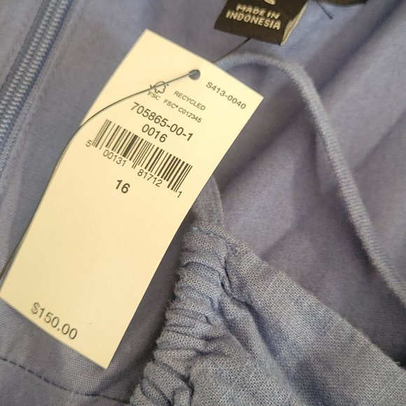 NWT Banana Republic linen blend high neck midi dress XL - Picture 7 of 8